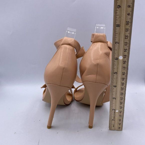 XYD Nude Open Toe Bowknot Stilettos Ankle Strap - Picture 6 of 10